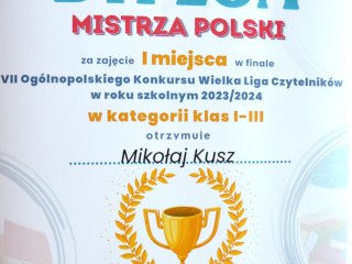 Sukces w "Wielkiej Lidze Czytelników" 