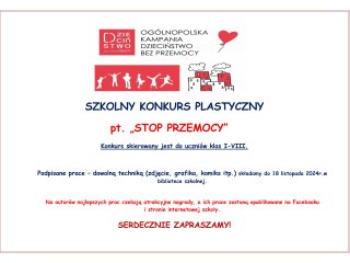 Stop przemocy! - konkurs plastyczny