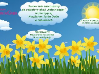„Pola nadziei” – 16 marca kampania wspierająca Hospicjum Santa Galla