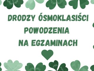 Egzamin ósmoklasisty - harmonogram