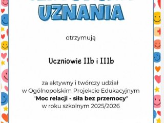 Innowacja pedagogiczna „Moc Relacji – Siła Bez Przemocy”